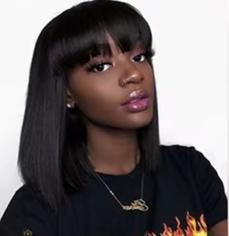 Alternative view of 13x4 Full Frontal Lace SDD Bob Wig – Bangs Included | Natural Black |